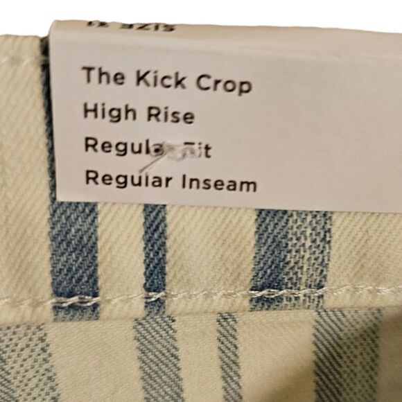 NWT LOFT Kick Crop Striped Jeans - Size 12 - Picture 7 of 10